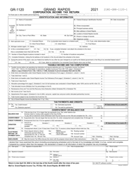 Form GR-1120 Corporation Income Tax Return - City of Grand Rapids, Michigan, Page 6
