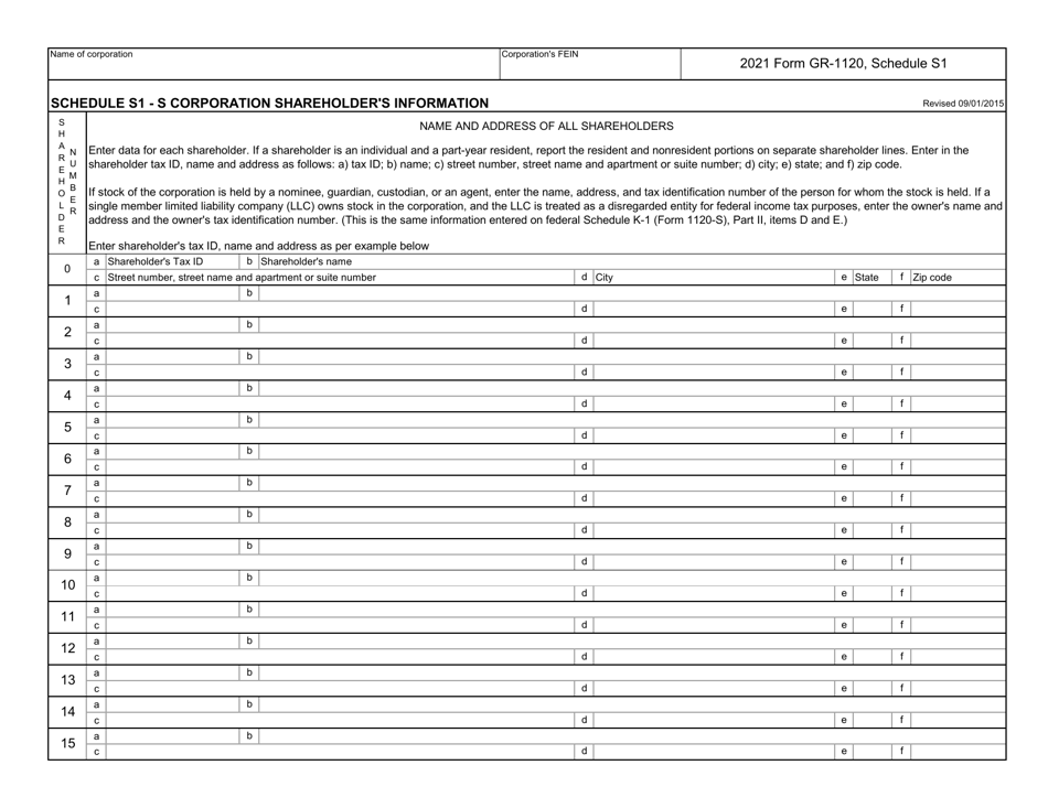 Form GR-1120 Corporation Income Tax Return - City of Grand Rapids, Michigan, Page 8