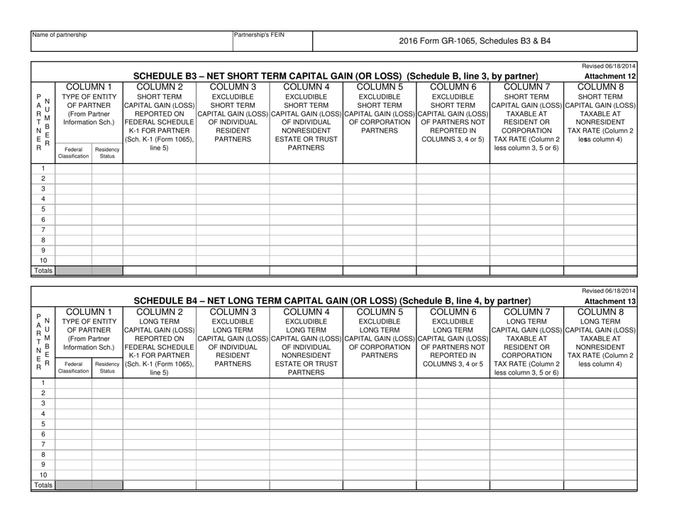Form GR-1065 Partnership Income Tax Return - City of Grand Rapids, Michigan, Page 11