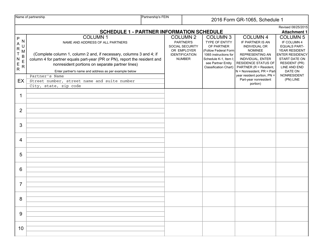 Form GR-1065 Partnership Income Tax Return - City of Grand Rapids, Michigan, Page 2