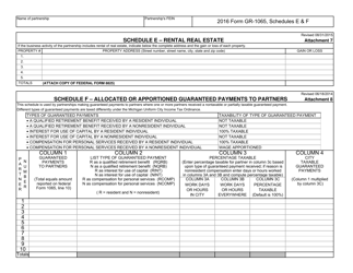 Form GR-1065 Partnership Income Tax Return - City of Grand Rapids, Michigan, Page 8