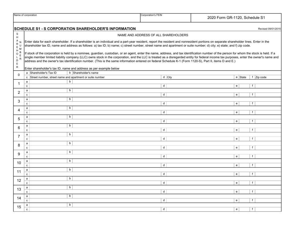 Form GR-1120 Corporation Income Tax Return - City of Grand Rapids, Michigan, Page 8