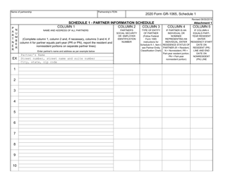 Form GR-1065 Partnership Income Tax - City of Grand Rapids, Michigan, Page 9