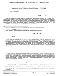 Form 517 Subtenant Petition - City and County of San Francisco, California (English/Chinese), Page 3