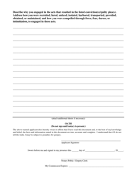 Application for Expungement - Clermont County, Ohio, Page 2