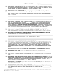 Form 10.03-E Civil Stalking Protection Order or Civil Sexually Oriented Offense Protection Order Ex Parte - Clermont county, Ohio, Page 3