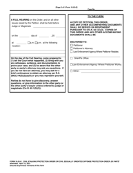 Form 10.03-E Civil Stalking Protection Order or Civil Sexually Oriented Offense Protection Order Ex Parte - Clermont county, Ohio, Page 5