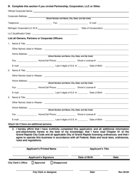 Business License Application - City of Grand Rapids, Michigan, Page 2