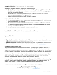 Residential Rental Application Fee Complaint Form - City of Grand Rapids, Michigan, Page 2