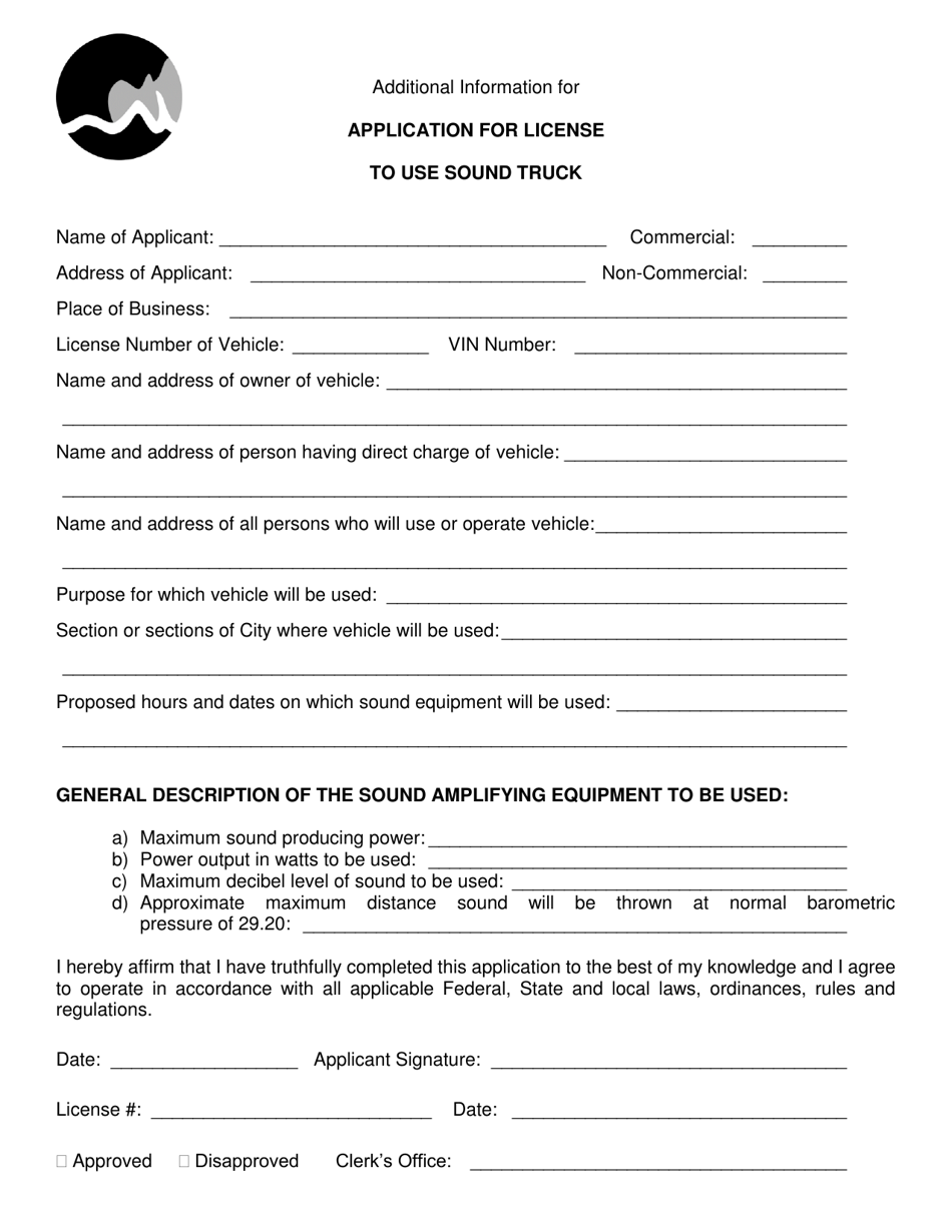 Business License Application - Sound Truck - City of Grand Rapids, Michigan, Page 4