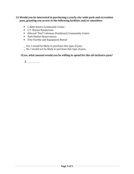 Parks Survey - City of Canton, Ohio, Page 5