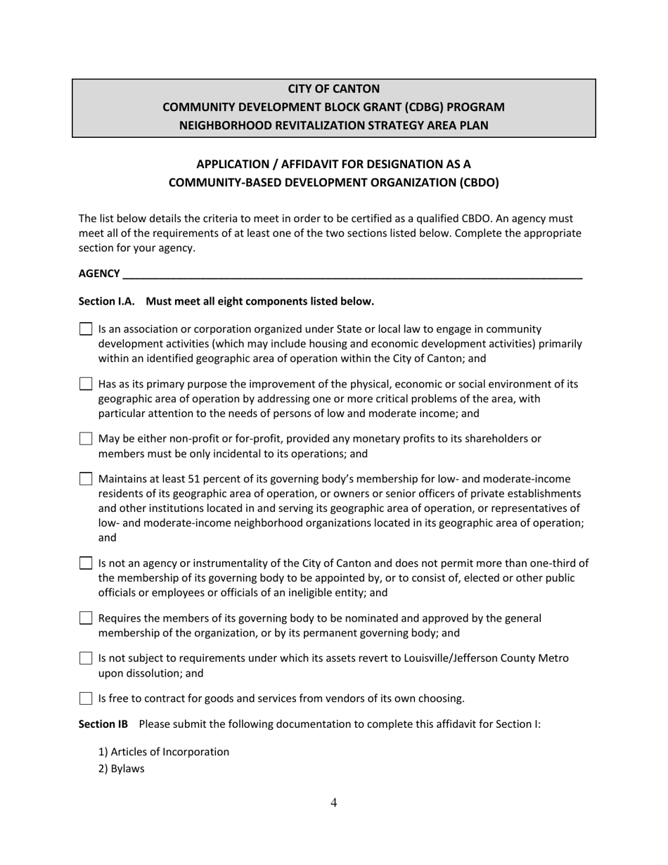 Request for Qualifications - Neighborhood Revitalization Strategy Area Program - City of Canton, Ohio, Page 4