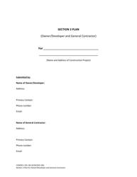 Form COMDEV-105-183 Section 3 Plan for Owner/Developer and General Contractor - City of Grand Rapids, Michigan