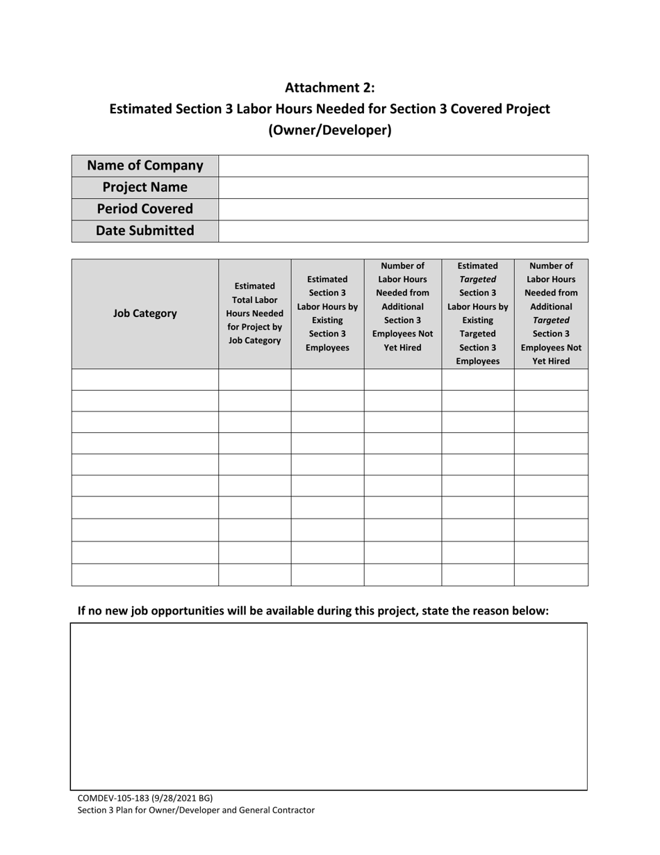 Form COMDEV-105-183 Section 3 Plan for Owner / Developer and General Contractor - City of Grand Rapids, Michigan, Page 7