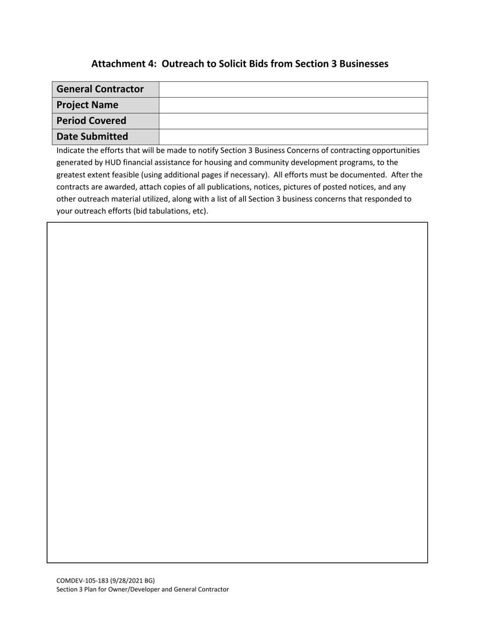 Form COMDEV-105-183 Section 3 Plan for Owner / Developer and General Contractor - City of Grand Rapids, Michigan, Page 9