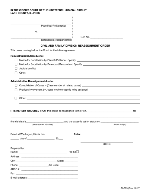 Form 171-379  Printable Pdf