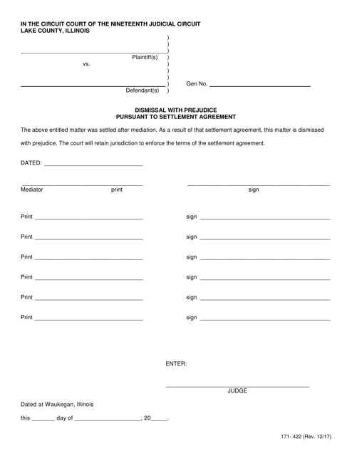 Form 171-422  Printable Pdf