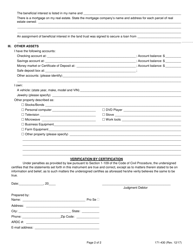 Form 171-430 Income and Asset Form - Lake County, Illinois, Page 2
