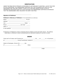 Form 171-390 Motion to Extend and/or Modify Stalking No Contact Order - Lake County, Illinois, Page 2