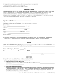 Form 171-384 Motion to Extend and/or Modify Civil No Contact Order - Lake County, Illinois, Page 2