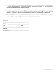 Form 171-403 &quot;Notice of Confidential Information Within Court Filing (Civil)&quot; - Lake County, Illinois, Page 2