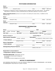 Form 171-391 Stalking No Contact Order - Lake County, Illinois, Page 2