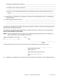 Form 171-391 Stalking No Contact Order - Lake County, Illinois, Page 4