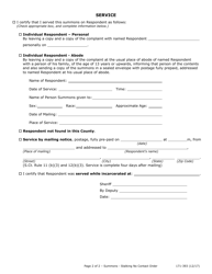 Form 171-393 Summons - Stalking No Contact Order - Lake County, Illinois, Page 2