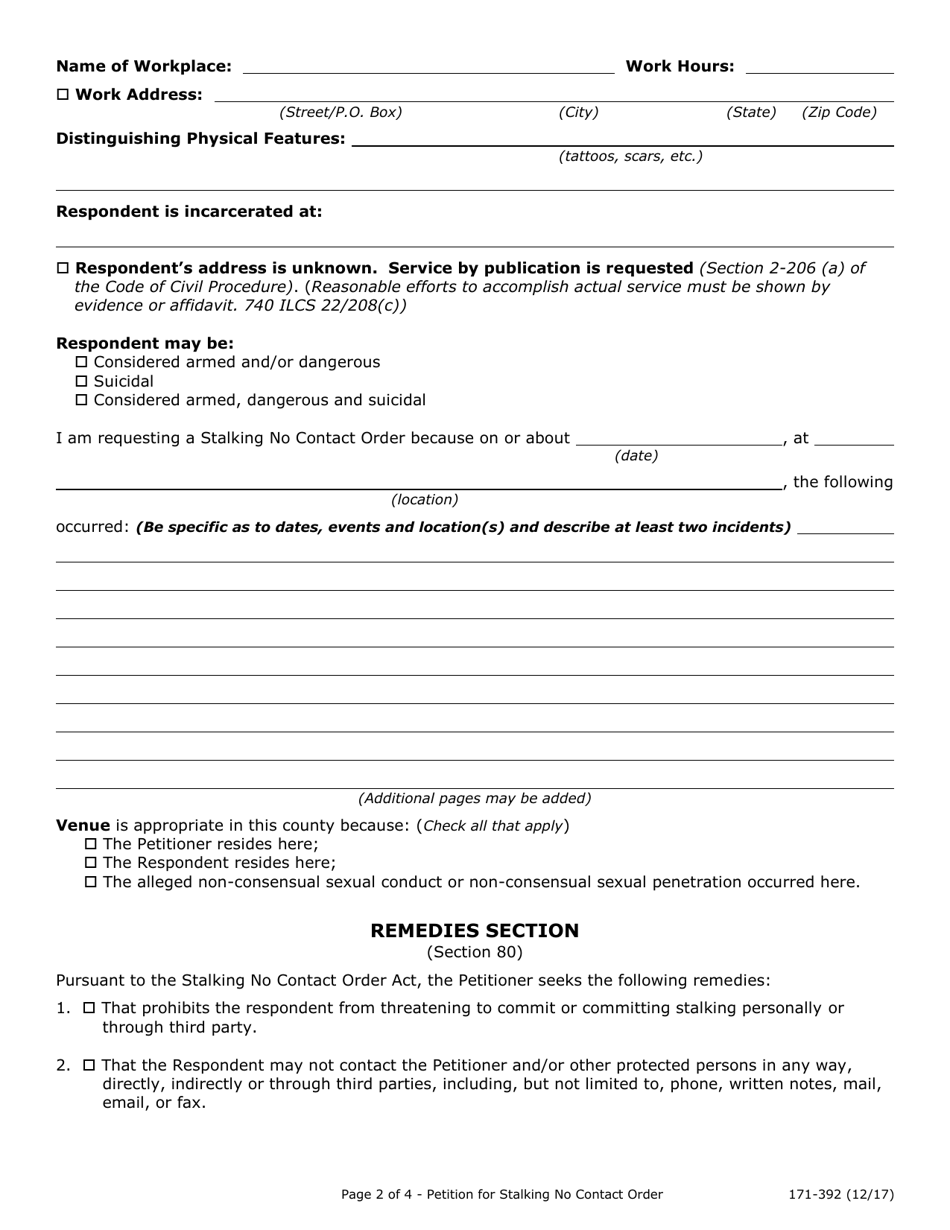 Form 171-392 - Fill Out, Sign Online and Download Fillable PDF, Lake ...