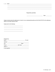 Form 171-376 Expert Status Report - Family Division - Lake County, Illinois, Page 2