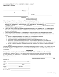 Document preview: Form 171-417 Motion for Default - Lake County, Illinois