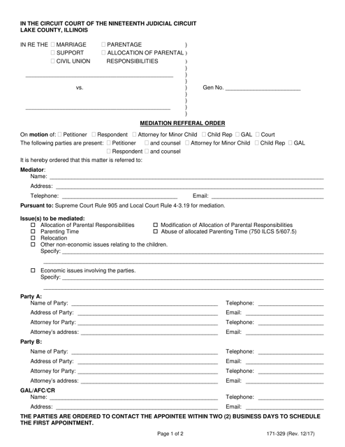 Form 171-329  Printable Pdf