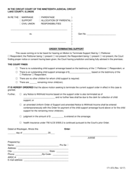Document preview: Form 171-372 Order Terminating Support - Lake County, Illinois