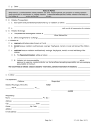 Form 171-412 Order for Visitation/Parenting Time - Lake County, Illinois, Page 2
