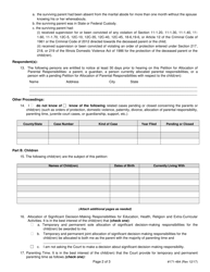 Form 171-484 Petition for Allocation of Parental Responsiblities - Lake County, Illinois, Page 2