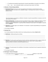 Form 171-485 Petition for Modification of Allocation of Parental Responsibilities - Lake County, Illinois, Page 2