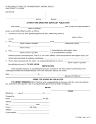 Document preview: Form 171P-388 Affidavit and Order for Service by Publication - Lake County, Illinois
