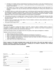 Form 171-408 Order of Referral to Court Annexed Probate Mediation - Lake County, Illinois, Page 2