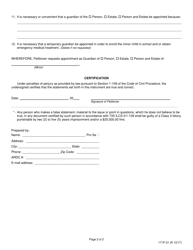 Form 171P-31 Petition for Appointment of Guardian for a Minor - Lake County, Illinois, Page 2