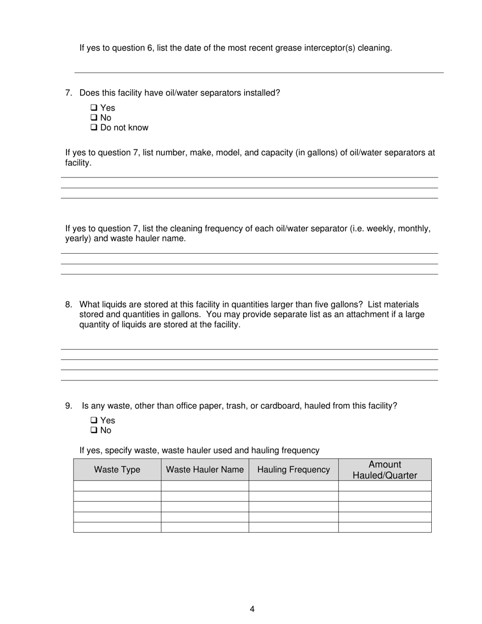 Non-domestic User Survey - City of Grand Rapids, Michigan, Page 4