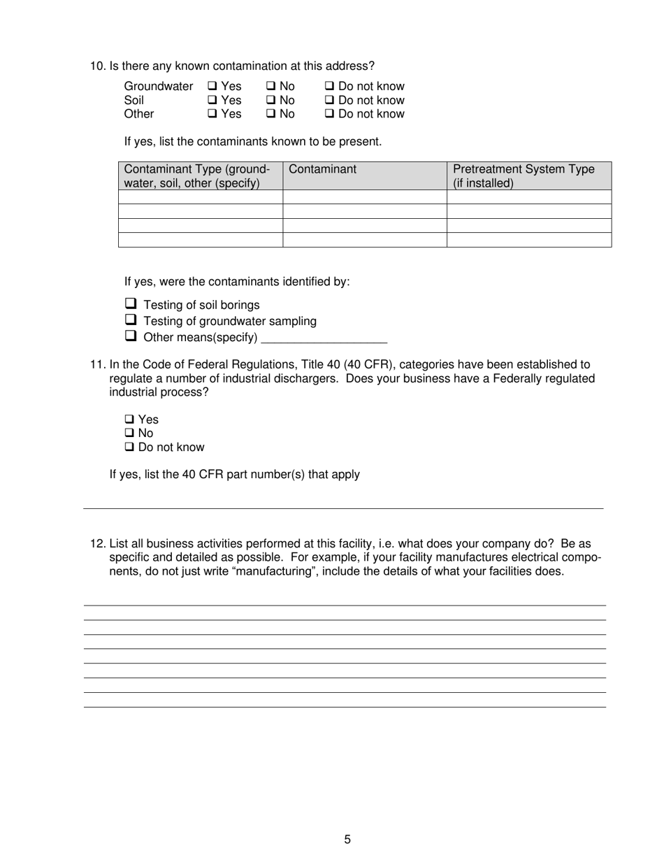 Non-domestic User Survey - City of Grand Rapids, Michigan, Page 5