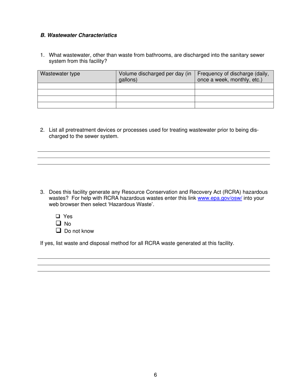 Non-domestic User Survey - City of Grand Rapids, Michigan, Page 6