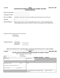 Form I-1120ES Corporation Estimated Income Tax Payment Voucher - City of Ionia, Michigan, Page 2
