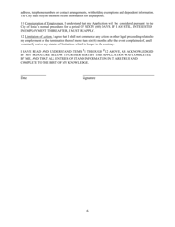 Application for Employment - City of Ionia, Michigan, Page 6