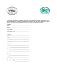 Day Camp Registration Form - City of Ionia, Michigan, Page 3
