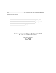 Day Camp Registration Form - City of Ionia, Michigan, Page 4