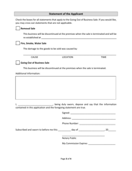 Going out of Business Sale Application - City of Ionia, Michigan, Page 3