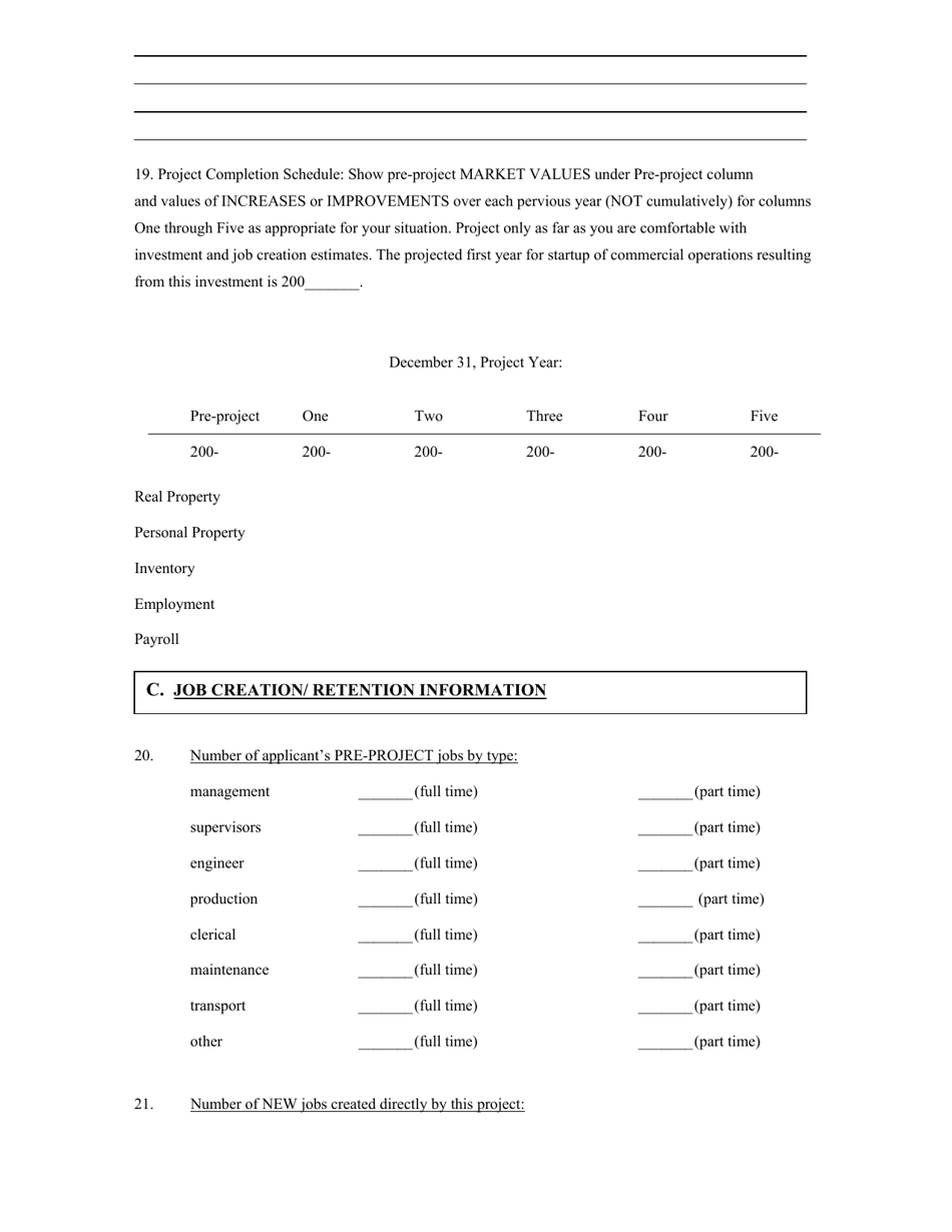 Enterprise Zone Tax Abatement Application - City of Toledo, Ohio, Page 3