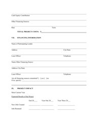 Enterprise Development Loan (Edl) Application Form - City of Toledo, Ohio, Page 4