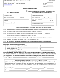 Form W-REF &quot;Application for Refund&quot; - City of Warren, Ohio